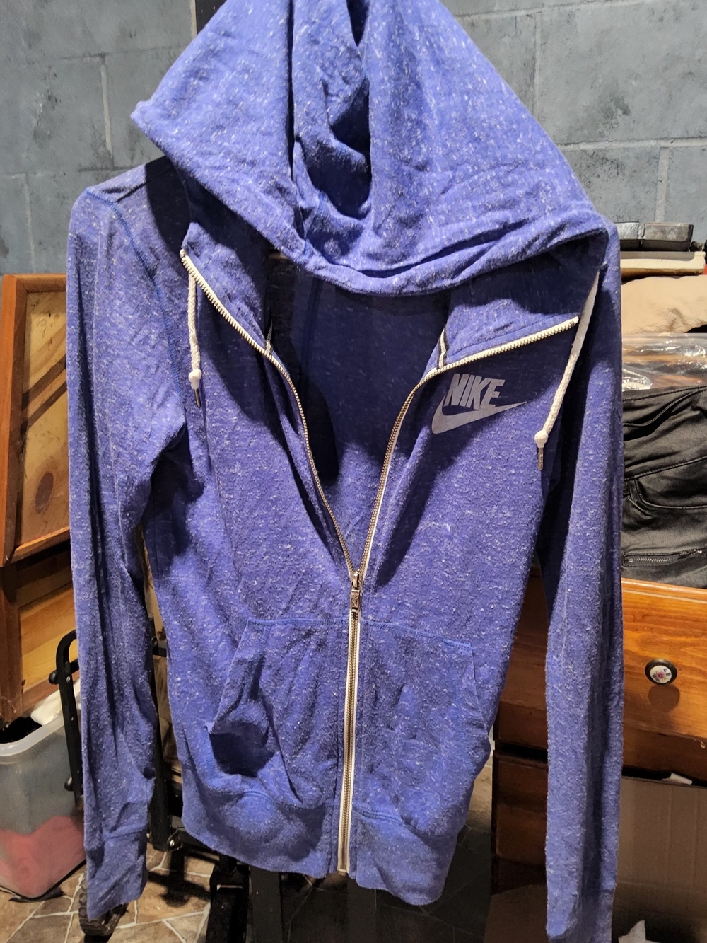 Nike Women's Heathered Purple Full-Zip Hoodie Jacket